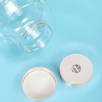 Bouteille en plastique transparente en forme de pot de yaourt PET en gros avec couvercle, réutilisable pour smoothies, jus, lait, thé, café, logo personnalisé