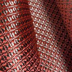 3k 240G 자카드 케블라 하이브리드 레드 컬러 탄소 섬유 패브릭 천 - Product Image 3