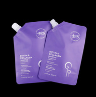 Logo de conception personnalisée emballage de shampoing détergent à lessive sac debout pochette en plastique avec bec verseur sacs de liquide