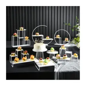 E- European Style Schaufenster weiß Dessert Tisch Kuchenst änder Kuchen Tablett Nachmittags tee Stand Hochzeit Geburtstags feier Dekoration
