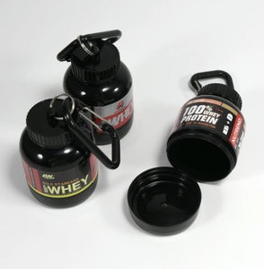 Botella Portátil para Proteína en Polvo con Llavero, Embudo para Medicamentos, Vaso Pequeño para Agua, Contenedor para Camping al Aire Libre - Product Image 1