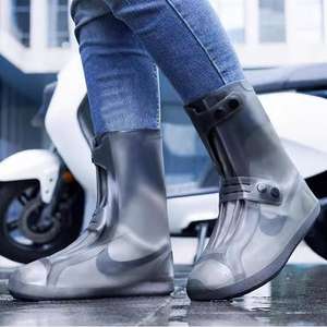 للجنسين قابلة لإعادة الاستخدام ومقاومة للماء ومقاومة للانزلاق والماء البالغين الرجال النساء أغطية أحذية سيليكون - Product Image 2