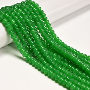 <span class=keywords><strong>Perline</strong></span> di Giada Amazzonite Verde 5x8 mm Tinte di Colore Arancione, Lisce e a Forma di Rondella per Creazione di Gioielli Fai-da-Te - Product Image 3