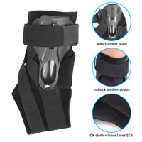 Protecteur de Cheville Anti-Dérapant avec Fixation, Sangle de Maintien Compressif et Respirant pour Entorse