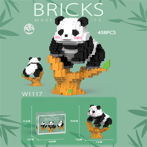 Modello di <span class=keywords><strong>Panda</strong></span> fai da te Puzzle per bambini Set di blocchi di plastica fai da te - Product Image 1