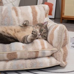 Pet <b>Sofa</b> Modern Rectangle <b>Dog</b> Cat <b>Beds</b> Eco-Friendly Anti-Slip Fashion Cat <b>Bed</b> Cave Thickened All Seasons Removable Washable Warm - Product Image 4