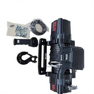 <span class=keywords><strong>EPIK</strong></span> WINCH 4x4 วินซ์ไฟฟ้าสำหรับรถยนต์ วินซ์เหล็ก 12V/24V สายรัดยาว 80 ฟุต รับน้ำหนักได้ 12000 ปอนด์ สำหรับรถจี๊ป SUV รถบรรทุก รถยนต์ - Product Image 1
