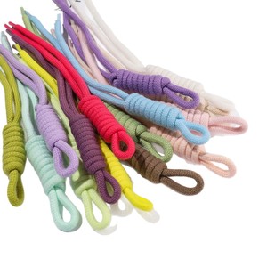 Porte-clés en corde tressée nouée colorée, fil de coton, fait main, accessoires de bijoux DIY, taille moyenne, été 2025, origine Yiwu - Product Image 5