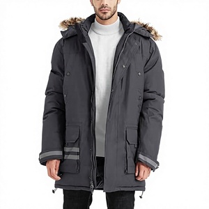 New Men's Loose Ripped Hole <b>Denim</b> <b>Coat</b> Lapel Collar Plain Dyed Breathable Casual Clothing Young Men Winter Tops - Product Image 3