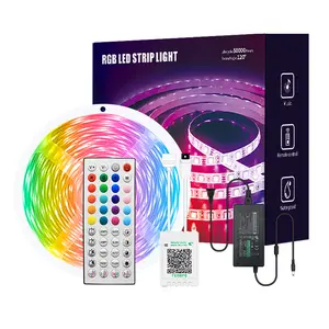 30-5 м 12 В Светодиодная лента 5050 RGB смарт-приложение для синхронизации музыки Bluetooth пульт дистанционного управления комнатные декоративные светильники светодиодные полосы для дома
