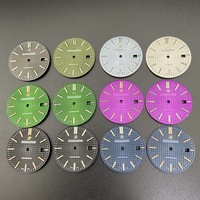 Pièces de modification de montre, cadran lumineux vert de 31.8MM, compatible avec le boîtier octogonal de 41MM pour mouvement NH35