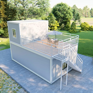 Maison de conteneur détachable moderne avec conception personnalisée toit incliné maison de conteneur application de villa véranda - Product Image 1