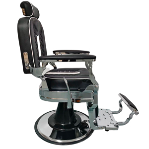 Ghế cắt tóc cổ điển màu đen, bơm thủy lực chắc chắn, da tổng hợp bền, xoay 360 độ, có thể ngả, nội thất salon - Product Image 4