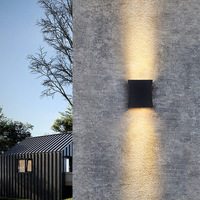 Lámpara de Pared Exterior Impermeable, Foco de Pared Exterior, Iluminación Moderna Simple de Arriba y Abajo para Terrazas, Patios y Villas