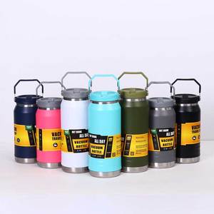 1.2L/2L/<b>2</b>.5L Wide Mouth Large Capacity <b>2</b> <b>litre</b> <b>stainless</b> <b>steel</b> <b>water</b> <b>bottle</b> Double Wall Thermos Flask With Lid and Straw - Product Image 1