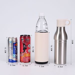 550ml Auslaufsichere 2-in-1 Wasserflasche mit Abnehmbaren Bechern Isolierte Edelstahl-Trinkflasche mit Klappstrohhalm-Deckel und Trageschlaufe für Fitness - Product Image 3