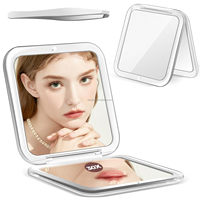 High-End 30X Magnifying Mini Double Sided Compact Makeup Mirror Custom Logo Small Foldable Mirror for Purse or Pocket