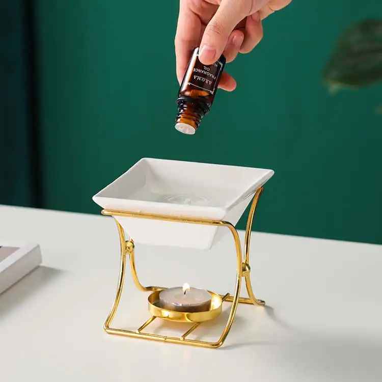 X-образная Золотая креативная новая ароматерапевтическая печь, масляная лампа, железный держатель для эфирного масла, большая емкость, масляная горелка