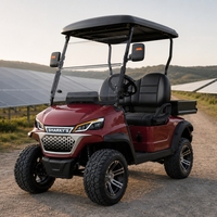 Voiturette de golf 2 places à performance stable avec benne de chargement pour la patrouille des installations de parcs communautaires
