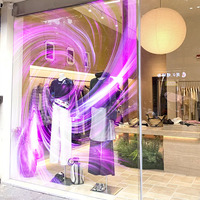 Pantallas LED transparentes Ventana de vidrio Claro Led Pantalla flexible Anuncio Delgado Pantalla de pared LED transparente