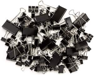 Vente directe d'usine, pinces à papier métalliques noires, pinces à longue queue pour fournitures de reliure de bureau - Product Image 5