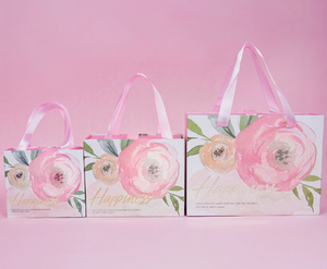 Pink floral <b>hand</b>-held gift box <b>made</b> of hard cardboard with exquisite texture-Vietnam FSC Certified Luxury Packaging Factory - Product Image 5