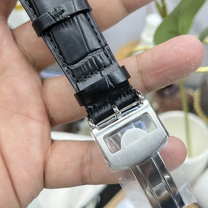 Nuevo Reloj de Pulsera para Hombre con Calendario Perpetuo Automático OEM, Fase Lunar Doble, Cristal de Zafiro, Esfera Azul Medianoche, Correa de Cuero Negra - Product Image 5