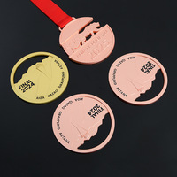 Médaille en métal ajourée personnalisée pour événement sportif, récompense commémorative, plaque suspendue, compétition, honneur, impression numérique