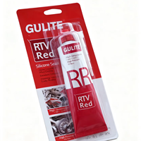 Mastic silicone neutre gris rigide haute performance 85g écologique, colle silicone rouge 110 Bubble, mastic d'étanchéité transparent pour auto, emballage