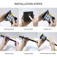 Luces Solares para Jardín con Clasificación IP65, Resistentes al Agua, Forma Cuadrada, Decorativas para Navidad, Caminos de Jardín, Césped y Paisajes