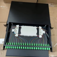 1U 19 "12 inti kerangka distribusi serat optik 12 port Lc Sc Panel Patch serat optik 24 Port penutup serat optik
