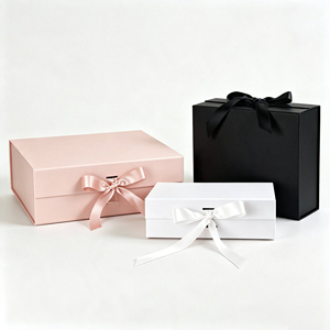 Boîtes en carton pliables de grande taille pour emballages cadeaux pour bébés, boîtes en papier magnétiques pour petites entreprises - Product Image 1