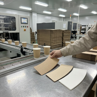 Gobelet en papier kraft à paroi simple, écologique, toutes tailles, personnalisable avec logo, fabriqué par RENMIN, origine Zhejiang