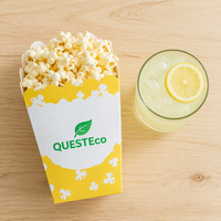 Boîte à popcorn miniature personnalisée en gros, emballage de popcorn en carton blanc de qualité alimentaire avec logo pour mariage et fête
