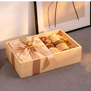 Caja de Regalo de Madera Rectangular Hecha a Mano, Caja de Almacenamiento de Madera Maciza, Caja de Recuerdos para Boda, Empaque para Regalo - Product Image 4