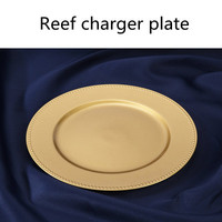 Plaque de chargeur d'or en plastique Plaque de chargeur d'or durable Plaques de chargeur de mariage 13 pouces/33cm