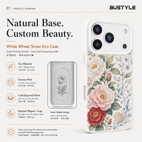 Coque de téléphone antichoc personnalisable en paille de blé 100 % biodégradable et écologique à faible MOQ pour iPhone 18 17 16 Pro Max avec logo personnalisé