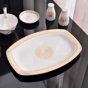 Juego de vajilla de cena de porcelana fina de lujo de fábrica 58 PCS - Product Image 5