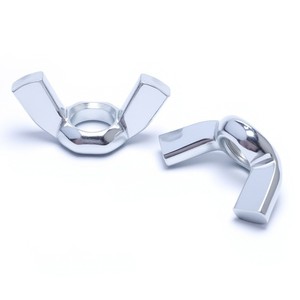 Tuerca Mariposa Métrica M3 M4 M5 M6 M8 M10 M12, Cuerpo Reforzado, Zincado Blanco, Grado B, Nivel 4.8, para la Industria de la Construcción - Product Image 1