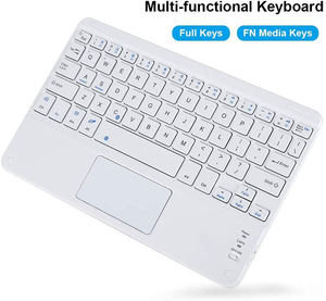 Clavier Bluetooth sans fil ultra-fin de 4 mm avec pavé tactile multi-touch intégré pour iPad, iPhone, Samsung Galaxy - Product Image 2