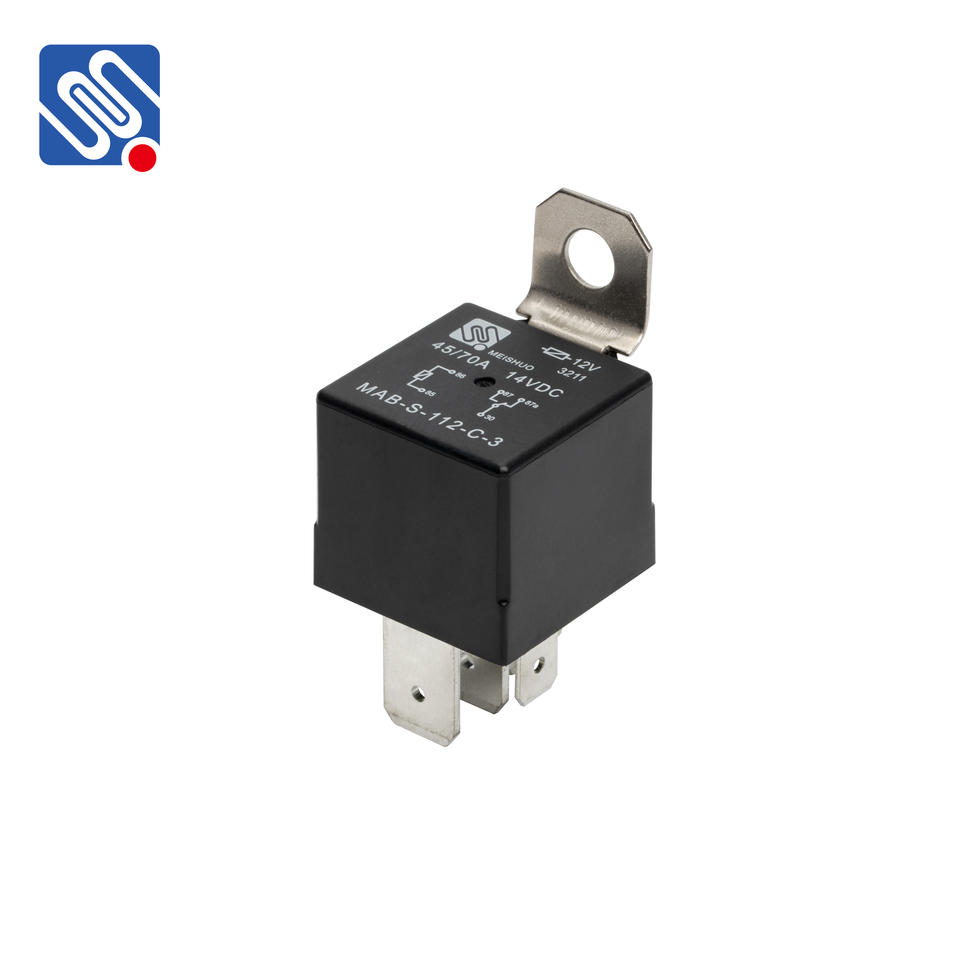 MEISHUO MAB-S-112-C-3 5 Pin 5 Wire Automotive Relay & Socket DC 12V Auto Relay 70A JD1914 for Car Truck New Condition