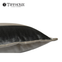 TIFFHOME personnalisé trois couleurs velours taille taies d'oreiller bio épissé housses de coussin pour lit canapé canapé décoratif maison