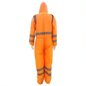 OEM ODM Disposable Coverall type 5/6 Full Body Suit Disposable Isolation Clothing with Hooded   Elastic Cuff