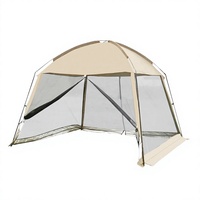 Grande tente de camping imperméable 2-en-1 avec auvent pare-soleil, abri portable pour 4 à 10 personnes, idéal pour le camping en famille, les pique-niques et la plage
