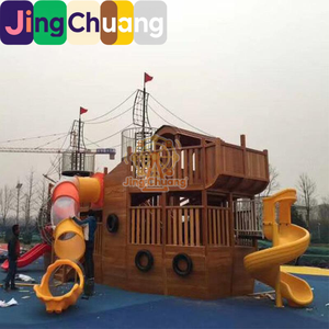 Tobogán de Madera Pequeño con Columpio Combinado, Instalaciones de Entretenimiento <span class=keywords><strong>Infantil</strong></span> de Madera para Jardín de Infancia, Tobogán de Madera para Parque - Product Image 4