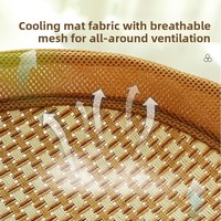 Lit suspendu surélevé pour chat en bois, tapis rafraîchissant en rotin respirant, salon d'été pour chat, lit de couchage amovible et lavable pour animaux de compagnie JXL