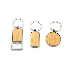 Custom Personalized Metal Keychain Bamboo Wooden Keychain