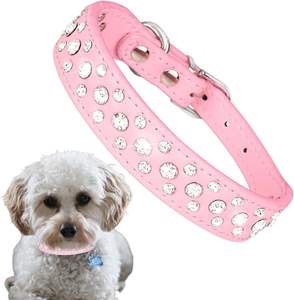 Cute Dazzling Soft Cat <span class=keywords><strong>Rhinestone</strong></span> Collares Crystal Pet Dog Puppy Collares para perros pequeños, medianos y grandes - Product Image 5