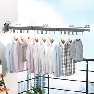 Wholesale Price Expandable Multifunction Retractable Indoor Outdoor Clothes Drying Rack Practical Indoor Outdoor Laundry Drying