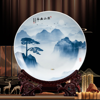 Jingdezhen assiettes décoratives en céramique faites à la main pour les assiettes murales de la maison